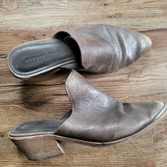 MERCER EDIT LEATHER POINTED TOE MULE BOOTIES - Picture 3 of 6